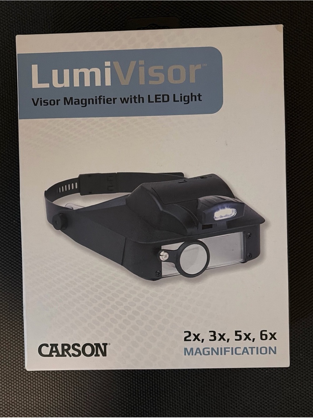 Carson LumiVisor Visor Magnifier with LED Light - Black